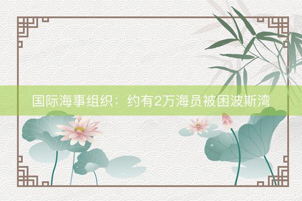 国际海事组织：约有2万海员被困波斯湾