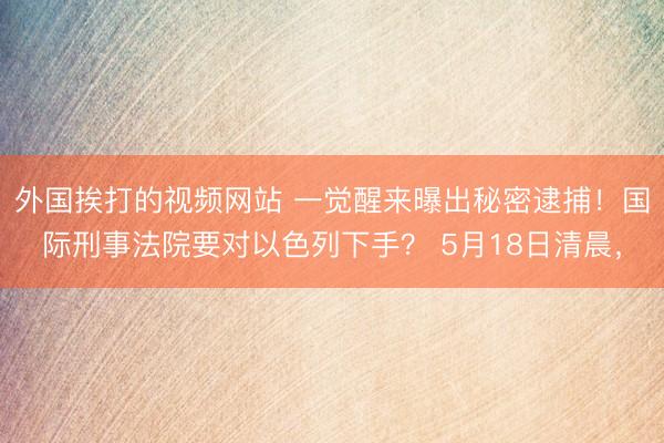 外国挨打的视频网站 一觉醒来曝出秘密逮捕！国际刑事法院要对以色列下手？ 5月18日清晨，