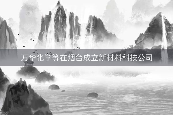 万华化学等在烟台成立新材料科技公司