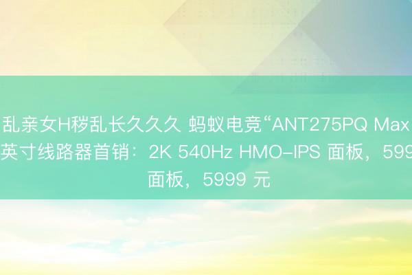 乱亲女H秽乱长久久久 蚂蚁电竞“ANT275PQ Max”27 英寸线路器首销：2K 540Hz HMO-IPS 面板，5999 元
