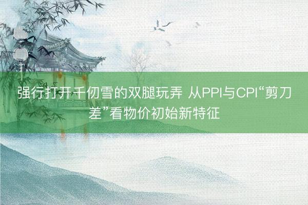 强行打开千仞雪的双腿玩弄 从PPI与CPI“剪刀差”看物价初始新特征