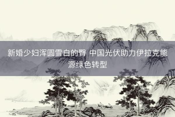 新婚少妇浑圆雪白的臀 中国光伏助力伊拉克能源绿色转型