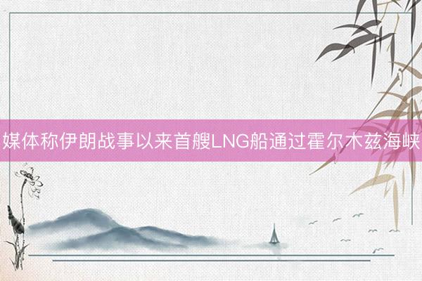 媒体称伊朗战事以来首艘LNG船通过霍尔木兹海峡